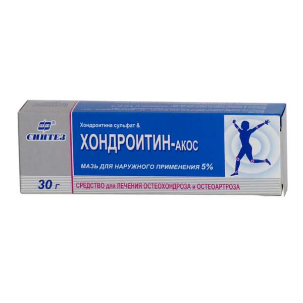 Купить Хондроитин-АКОС мазь наружн.прим 5% 30г РОССИЯ -  по .