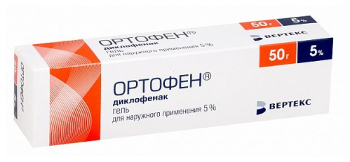 Ортофен гель наруж.прим 5% 50г туба N1 РОССИЯ