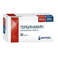 Тербинафин-Вертекс табл 250мг N30 РОССИЯ
